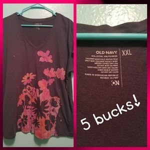 OLD NAVY xxl Boho Floral Graphic tee